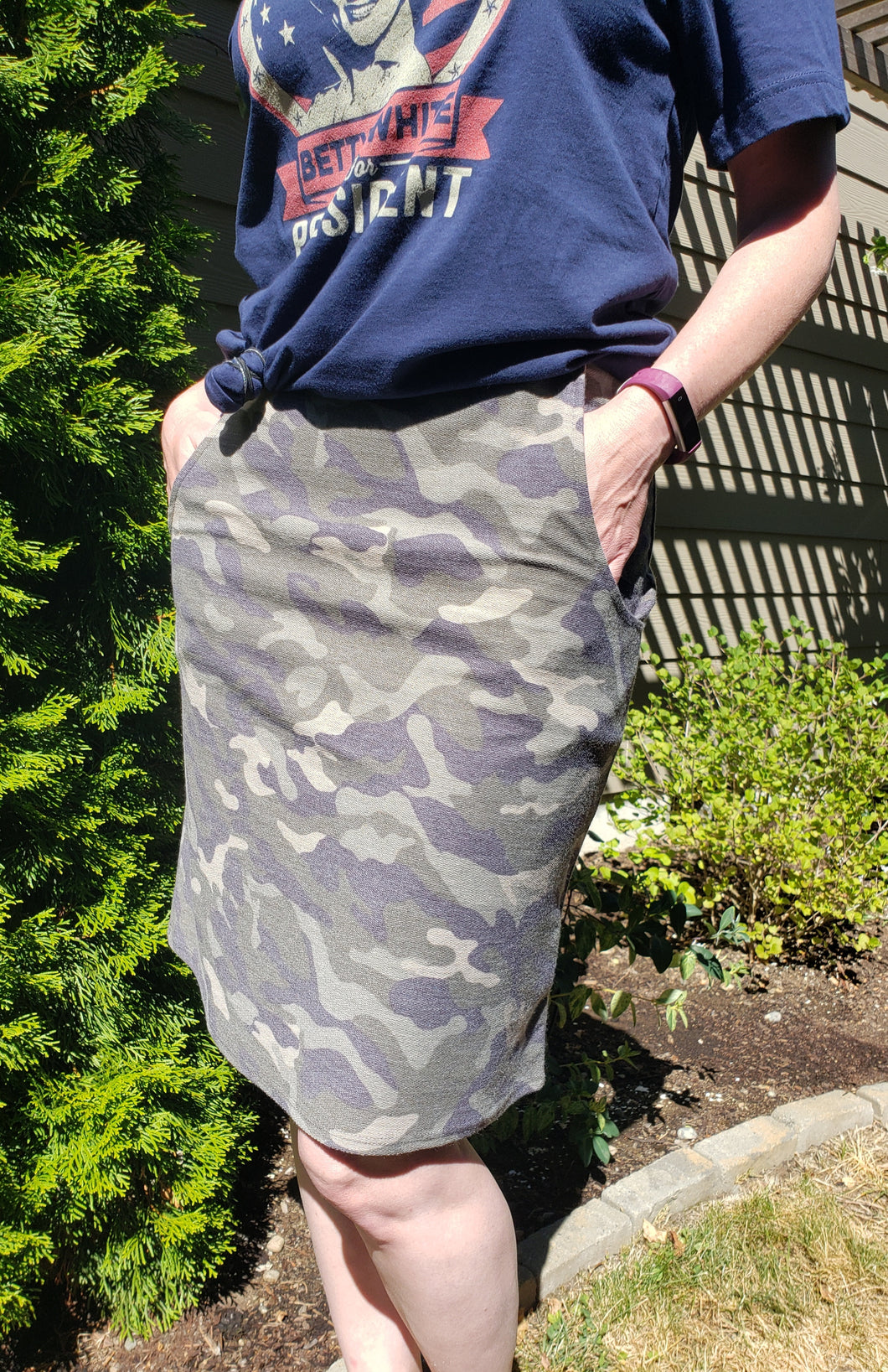 Camouflage skirt shop knee length